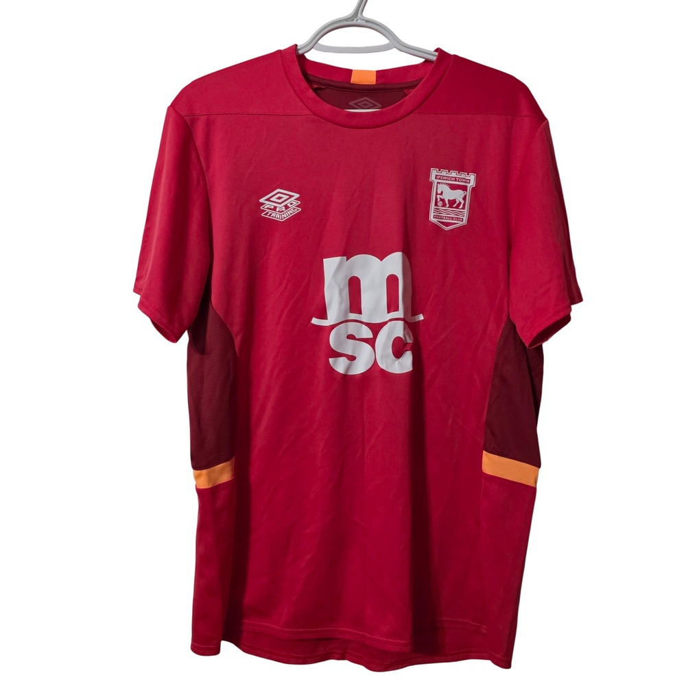 Umbro Ipswich Town 24/25 Training Womens Red Maroon Soccer Football Jersey Large